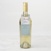 Türkisblaues Silver Sea Glass Custom Wedding Flaschenanhänger (Auf Flasche)