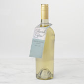 Türkisblaues Silver Sea Glass Custom Wedding Flaschenanhänger (Angewinkelt)