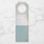 Türkisblaues Silver Sea Glass Custom Wedding Flaschenanhänger (Rückseite)