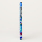 Türkisblaues Unterwasser Monogramm Textilien Case-Mate iPhone Hülle (Hinten/Links)