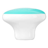 Türkisblaues Wasser aus Aquamarine mit Segelschiff Keramikknauf (Seitenansicht)