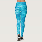 Türkisblaues Wasser mit Cocktail Leggings (Rückseite)