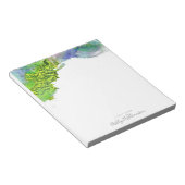 Türkisblaues Wasser Spritzer modern Notizblock (angewinkelt)