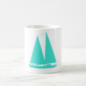 Türkisblaues Wasserschiff Kaffeetasse (Mittel)