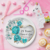 Türkisblume 25. Jubiläum - ich bin immer noch akti Pappteller (Party)