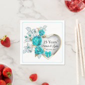 Türkisblume 25. Jubiläum - ich bin immer noch akti Serviette (Beispiel)