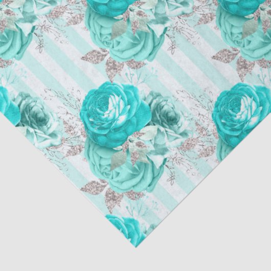 Türkisblume Design 3 Gewebepapier Seidenpapier (Detail)