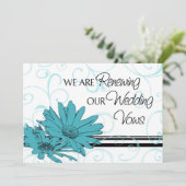 Türkisblume Erneuerungsfeier Einladung Karte (Stehend Vorderseite)