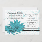 Türkisblume Erneuerungsfeier Einladung Karte (Rückseite)