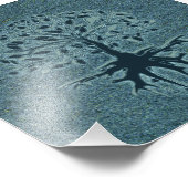 Türkisblume Fotodruck (Ecke)