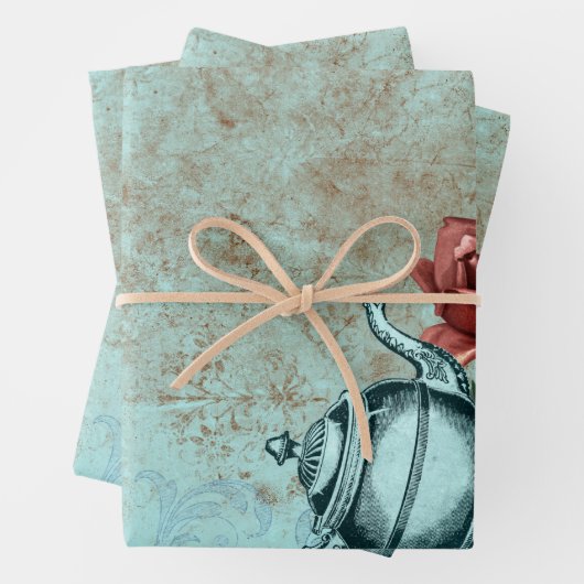 Türkisblume Geschenkpapier Set (Beispiel)