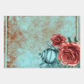 Türkisblume Geschenkpapier Set (Vorderseite)