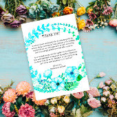 Türkisblume Hochzeit Dankeskarte