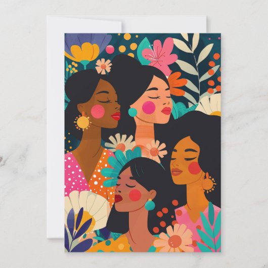 Türkisblume Internationaler Frauentag Einladung (Vorderseite)