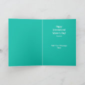 Türkisblume Internationaler Frauentag Karte (Innenseite)
