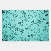 Türkisblume, mittel, hell geschenkpapier set (Vorderseite)