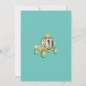 Türkisblume Prinzessin verzaubert vom 1. Geburtsta Einladung (Rückseite)