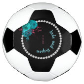 Türkisblume und Mauve Eleganter Kristall Fußball (Gedreht)