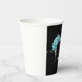 Türkisblume und Mauve Eleganter Kristall Pappbecher (Rechts)