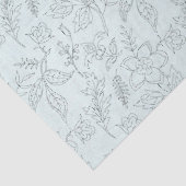 Türkisblumen-Serie Design 6 Gewebepapier Seidenpapier (Detail)