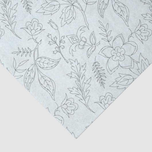 Türkisblumen-Serie Design 6 Gewebepapier Seidenpapier (Detail)