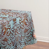 Türkisblütenmuster Western Tischdecke (Beispiel)