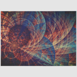 Türkisbraun Abstraktes Fraktal 15 Decoupage Seidenpapier