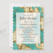 Türkisbraun Creme Animal Cowhide Western Einladung (Vorderseite)