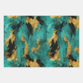 Türkisbraun Creme Animal Cowhide Western Geschenkpapier Set (Vorderseite 3)