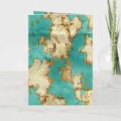 Türkisbraun Creme Animal Cowhide Western Karte (Rückseite)