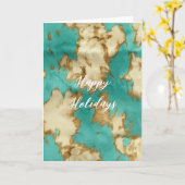 Türkisbraun Creme Animal Cowhide Western Karte (Gelbe Blume)