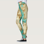 Türkisbraun Creme Animal Cowhide Western Leggings (Links)