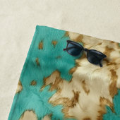 Türkisbraun Creme Animal Cowhide Western Strandtuch (Beispiel)