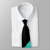 Türkisbraun Moderner Schwarzer Hintergrund Krawatte (Gebunden)