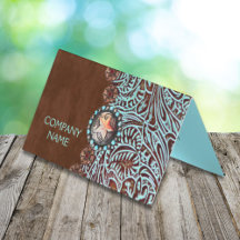 Türkisbraun Western aus geschliffenem Glattleder