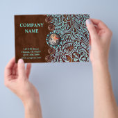 Türkisbraun Western aus geschliffenem Glattleder Flyer (Handgriff)