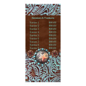 Türkisbraun Western aus geschliffenem Glattleder Werbekarte (Hinten)