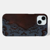 Türkisbraun Western aus geschliffenem Leder Case-Mate iPhone Hülle (Rückseite (Horizontal))