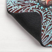 Türkisbraun Western aus lackiertem Leder Mousepad (Ecke)