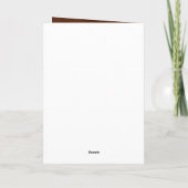 Türkisbraun Western Hochzeit danke (Rückseite)