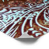 Türkisbraun Western Hochzeitsempfang Poster (Ecke)