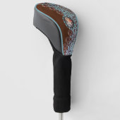Türkisbraun, Western, Ledermuster Golf Headcover (angewinkelt)