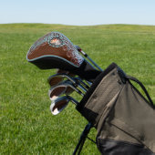Türkisbraun, Western, Ledermuster Golf Headcover (In SItu)