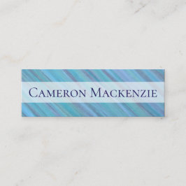 Türkisbüro | Blauer Aquamariner, Cooler Pinselstri Mini Visitenkarte