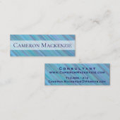 Türkisbüro | Blauer Aquamariner, Cooler Pinselstri Mini Visitenkarte (Vorne/Hinten)