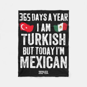 Türkisch aber heute bin ich mexikanisch Funny Cinc Fleecedecke
