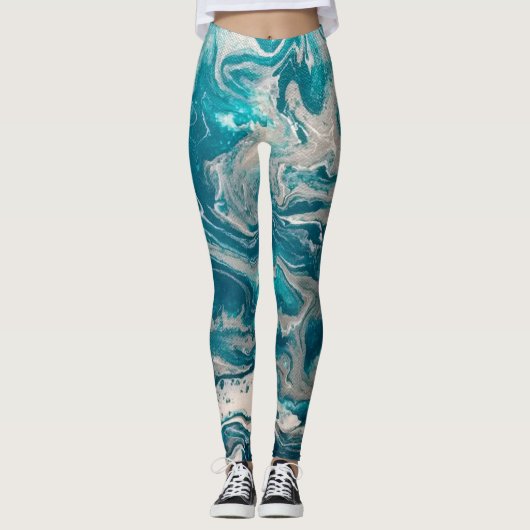 Türkisch Abstrakte Leggings (Vorderseite)