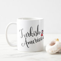 Türkisch-Amerikanisch-Entwinned Hearts-Tasse