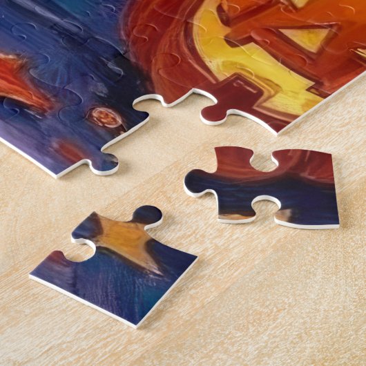 Türkisch-Angora-Katzen zu Halloween-Kostümen Puzzle (Seite)