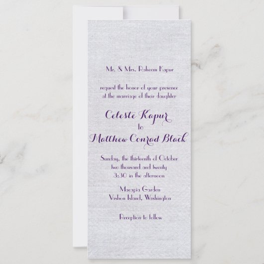 Türkisch-arabisch-marokkanische Hochzeit oder Part Einladung (Rückseite)